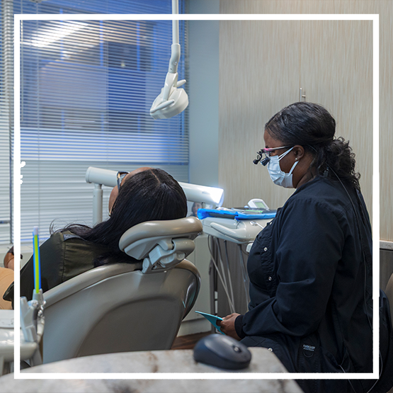 Woman talking on the phone